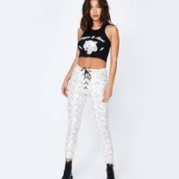 Jagger & Stone straight leg pants in snake vinyl Size 10 - Picture 9 of 11